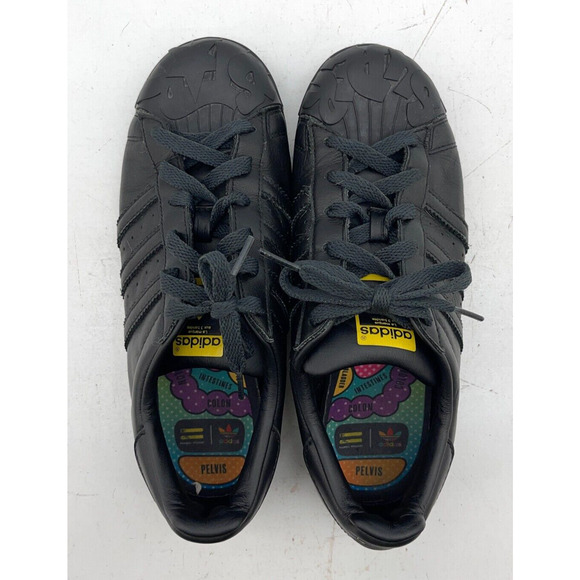 ADIDAS Pharrell Williams Superstar S83347 Men's Shoes US Size 5 1/2 Black - Picture 11 of 11